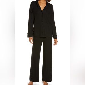 Skims Soft Lounge Rib Pajama Set Black XL